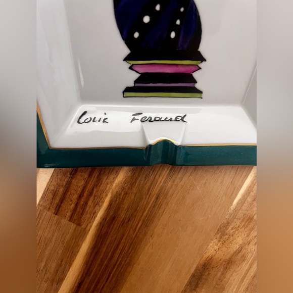 Louis Feraud Avignon 💯 Porcelain Ashtray Vintage - Picture 2 of 8